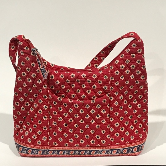 Vera Bradley Handbags - Vera Bradley Red Shoulder Bag purse Molly Retired Classic Pattern